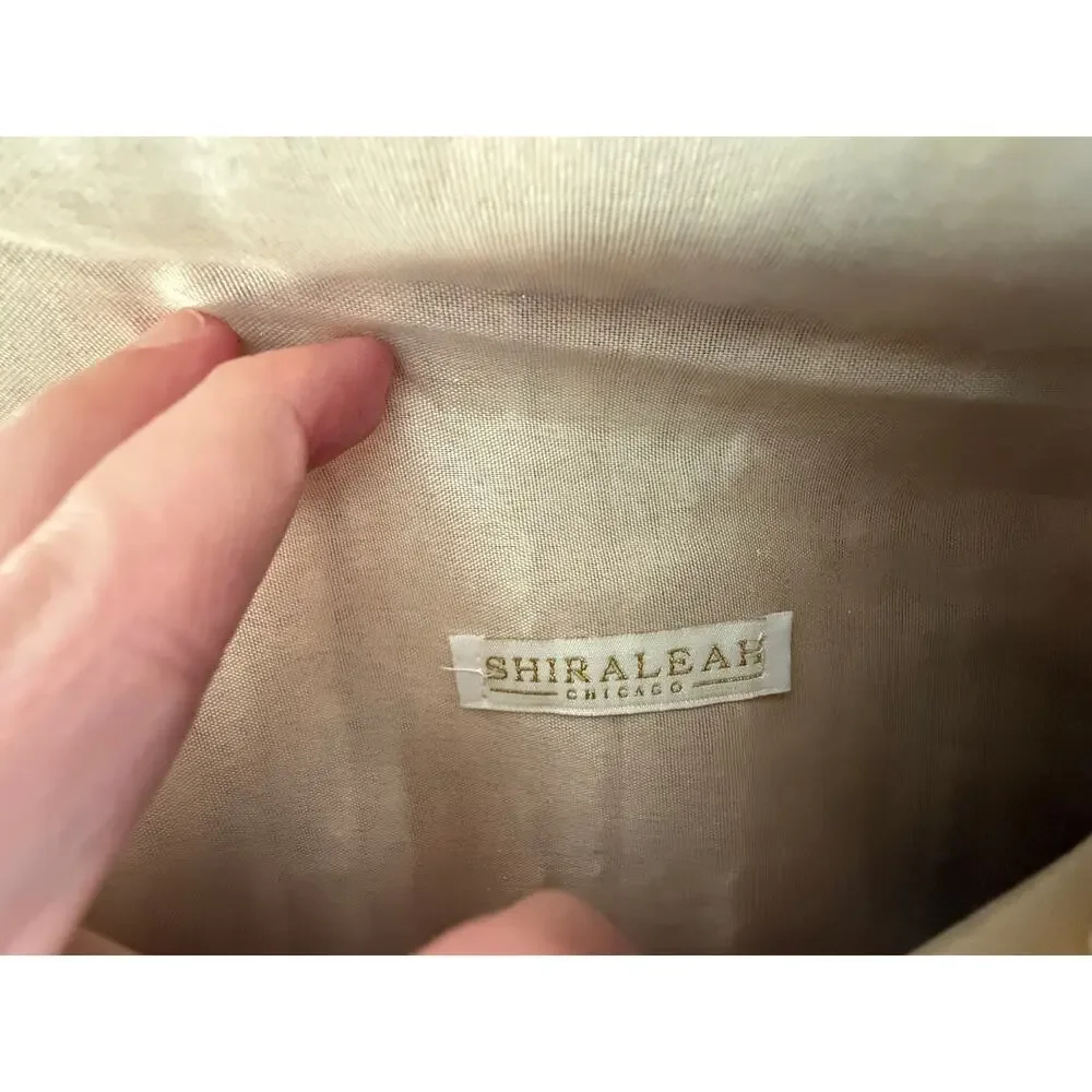 SHIRALEAH Chicago Straw Envelope Clutch Woven Pompom Trim Boho Resort Summer Bag - Picture 2 of 5